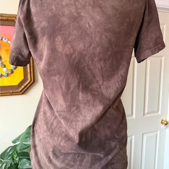 Wild Tiger Graphic Brown Tie Dye Women's Tee - Picture 6 of 9